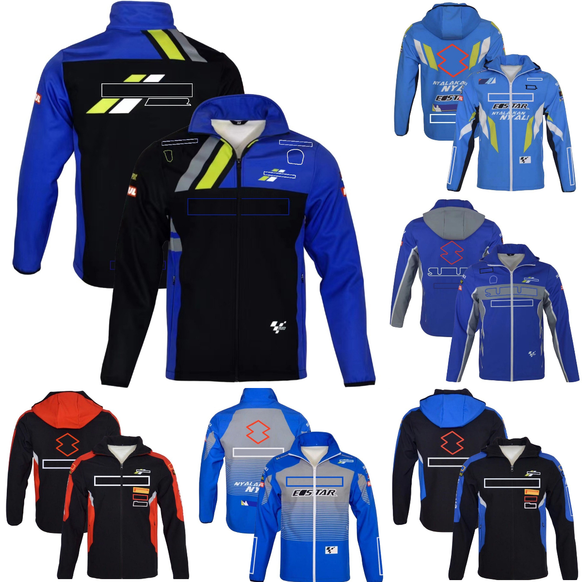 2023 New Motorcycle Riding Windproof Hoodie Jacket Autumn Winter Warm Fleece Zipper Sweatshirt Men's Fashion Moto Racing Jackets