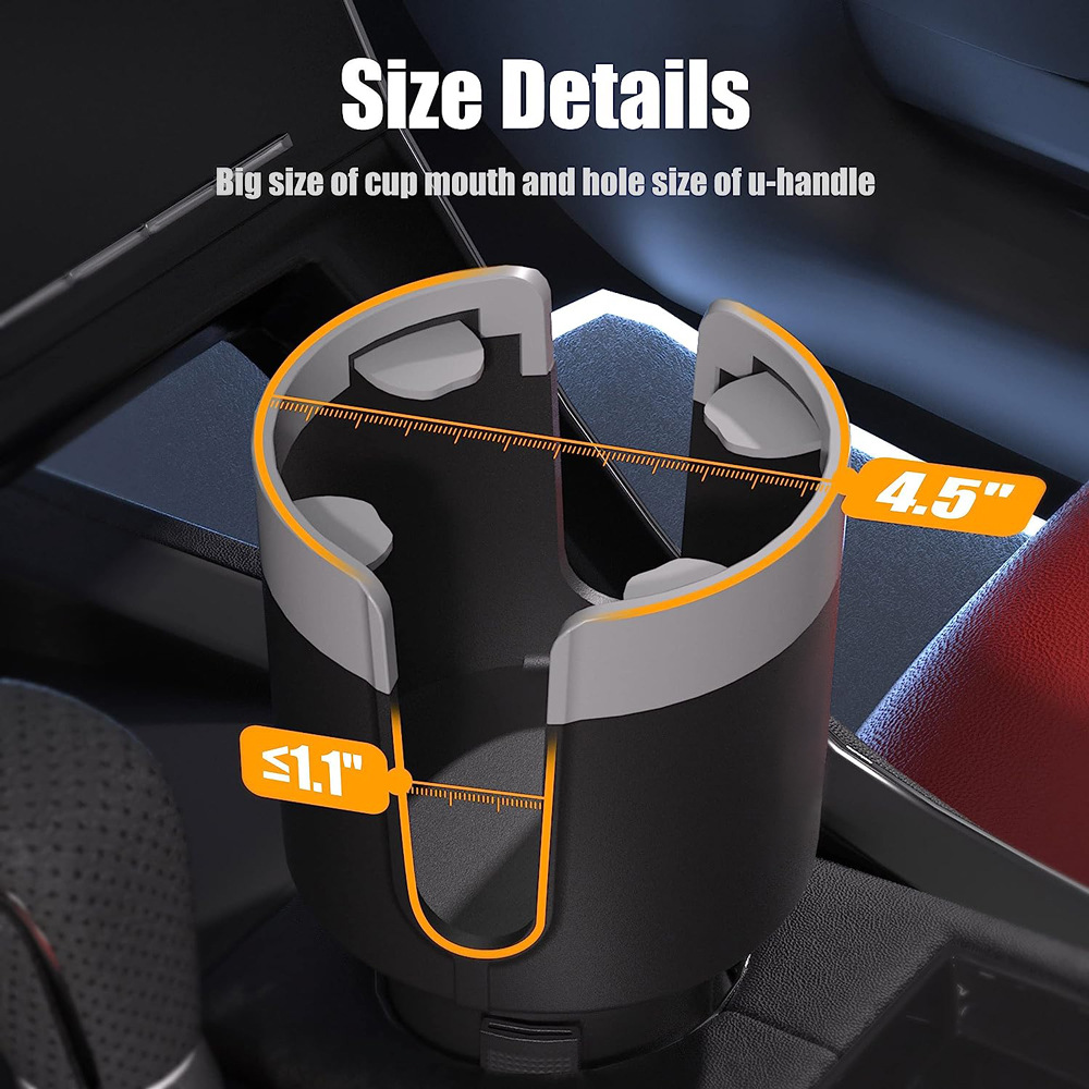 Car Mounts Water Cup Holder Multifunctional 2 in 1 Tray Cup Holder Beverage Holder Mobile Phone Storage Rack Foldable Car Dining Tray