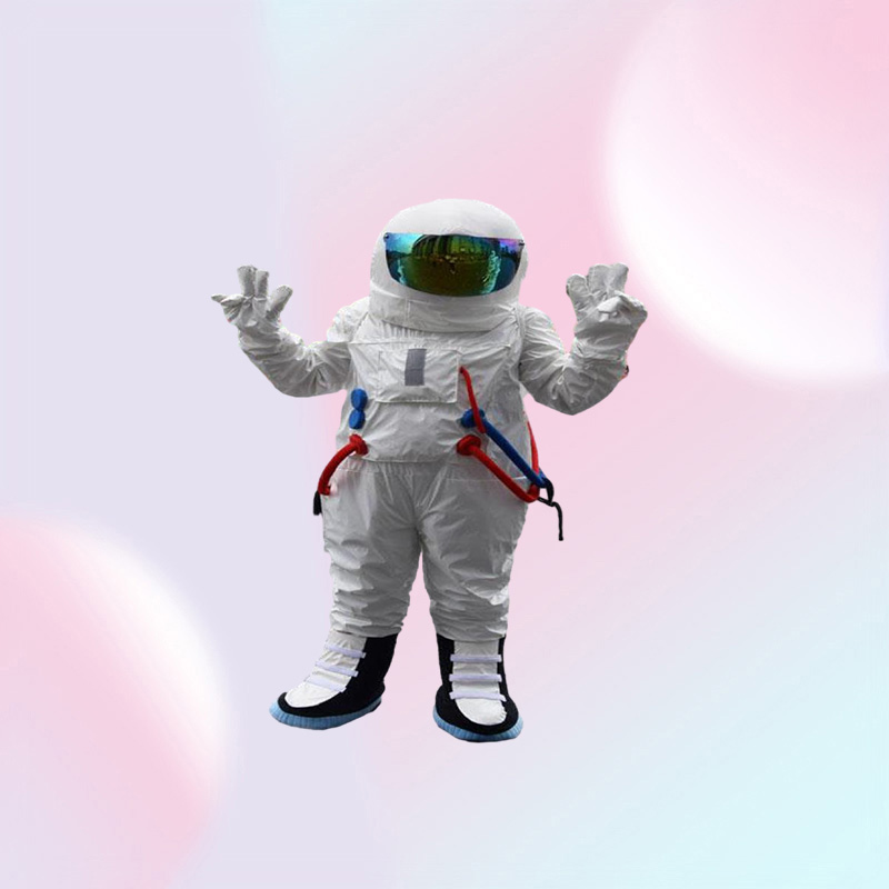 2018 High quality Space suit mascot costume Astronaut mascot costume with Backpack gloveshoes5896041