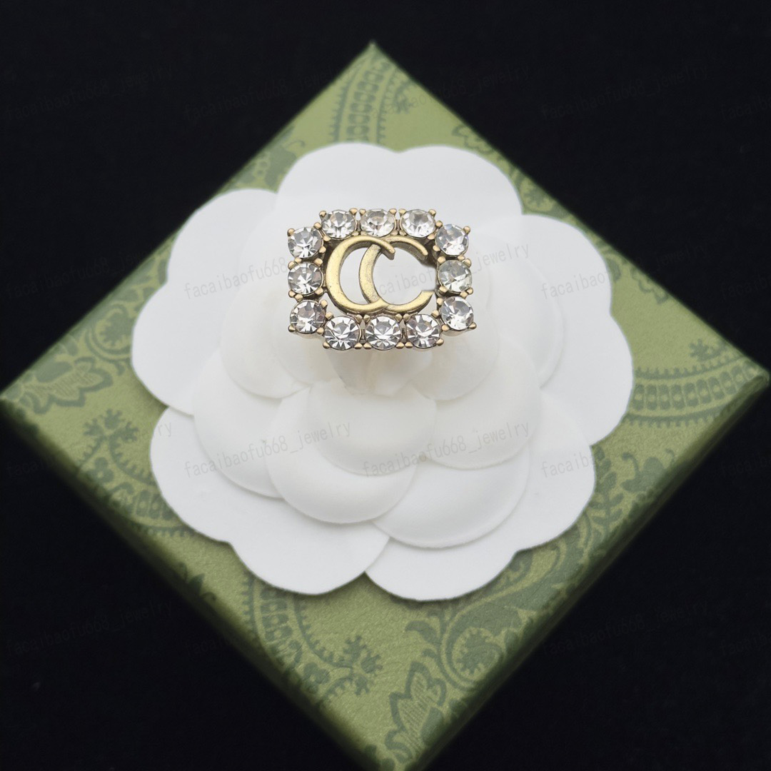 Designer ring 14K gold antique brass material 925 silver fashion men's and women's luxury ring half open adjustable a variety of styles optional high quality with box