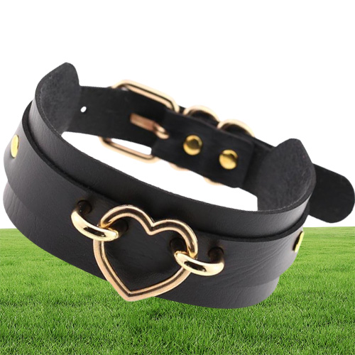 Chokers Sexy Punk Choker Collar Leather Necklace Women Bondage Cosplay Goth Jewelry Gothic Harajuku Accessories