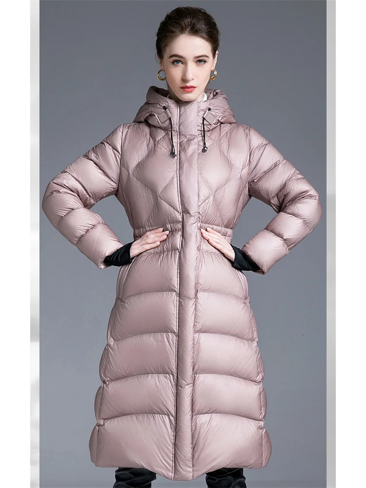 Women's Down Parkas Down Coat Women Winter Fashion Temperament High Quality White Duck Down Jacket Thick Warmth Hooded Parkas Clothing 231027