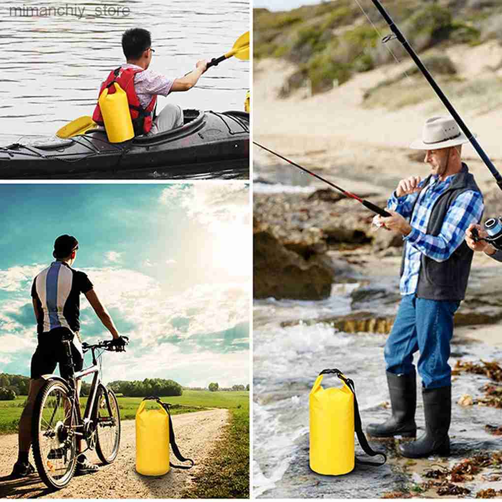 Outdoor Bags 20L Beach Swimming Bag Clothes Dry Bag Portable Waterproof Storage Pouch Organizer Swimming Drifting Kayaking Bags Water Sports Q231028