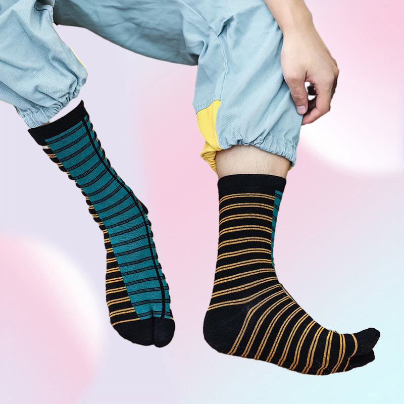 Men's Socks 5 Pairs/Men's Men Cotton Thick Japanese Style Kimono Flip Flop Sandal Split s Two Toe Tabi Geta With Print Drew