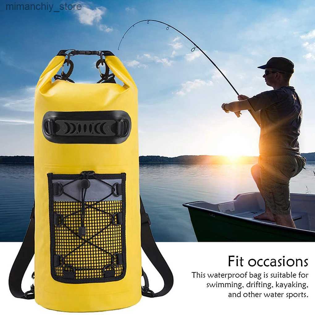 Outdoor Bags 20L Beach Swimming Bag Clothes Dry Bag Portable Waterproof Storage Pouch Organizer Swimming Drifting Kayaking Bags Water Sports Q231028