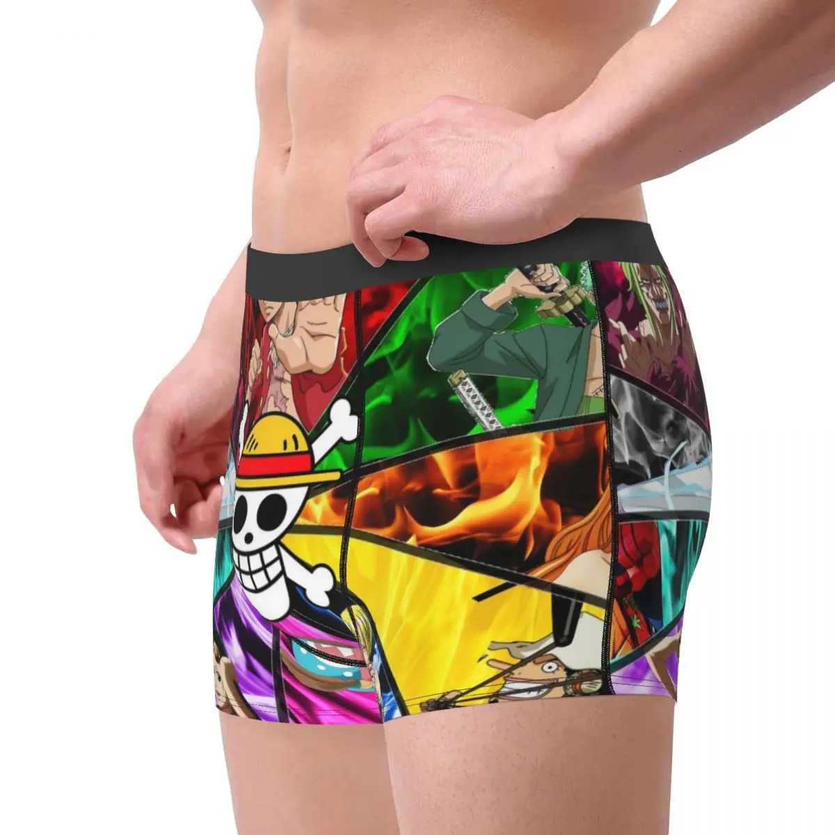 Underpants Men Japanese Underwear Plaid Anime Funny Boxer Briefs Shorts Panties Male Soft SXXL 231027