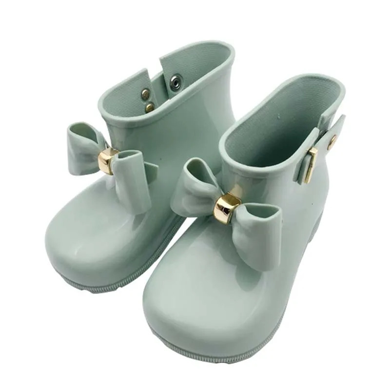 Boots Girls Rain Kids Waterproof Child Rubber PU Jelly Soft Solid Infant Shoes NonSlip Baby Black RainBoots Girl 231027