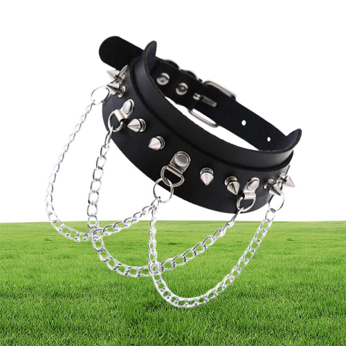 Chokers Sexy Punk Choker Collar Leather Necklace Women Bondage Cosplay Goth Jewelry Gothic Harajuku Accessories