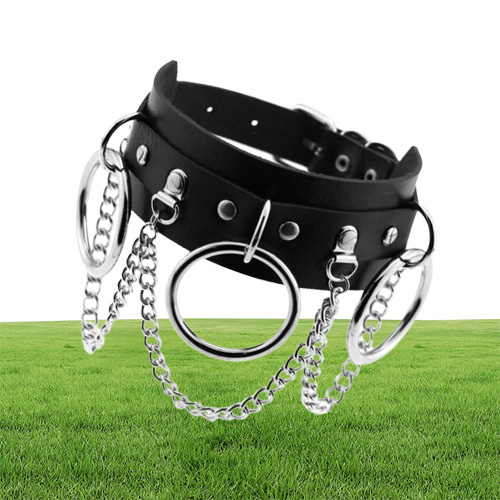 Chokers Sexy Punk Choker Collar Leather Necklace Women Bondage Cosplay Goth Jewelry Gothic Harajuku Accessories