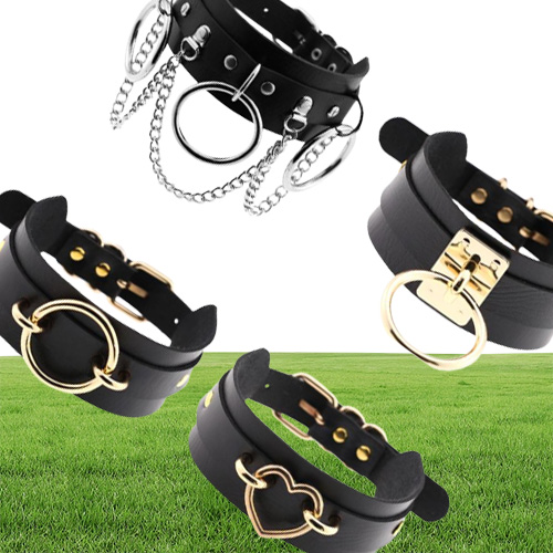 Chokers Sexy Punk Choker Collar Leather Necklace Women Bondage Cosplay Goth Jewelry Gothic Harajuku Accessories