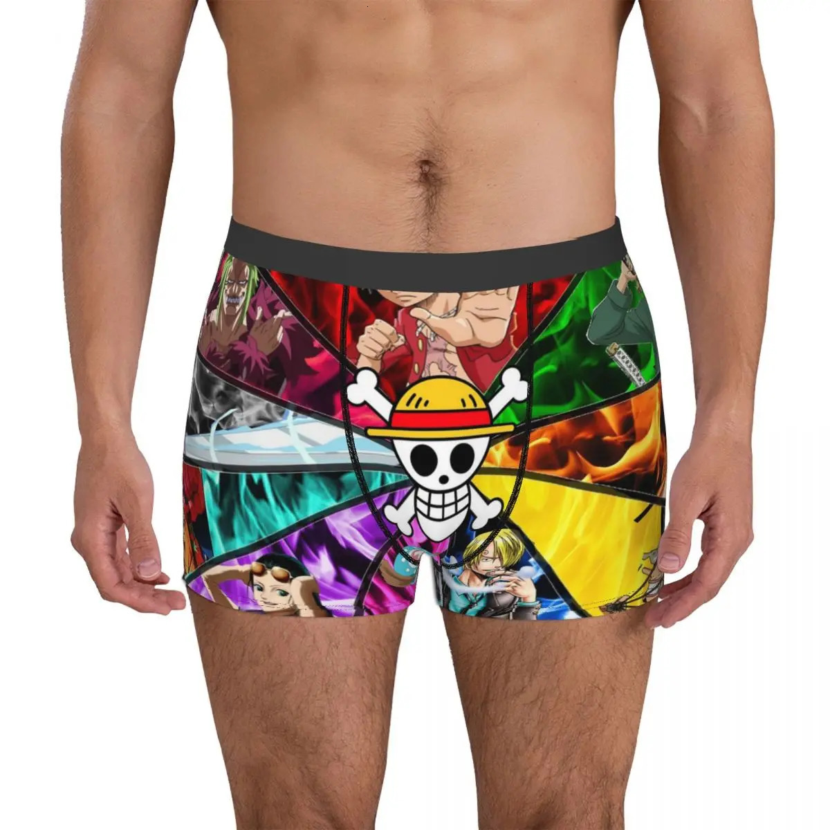 Underpants Men Japanese Underwear Plaid Anime Funny Boxer Briefs Shorts Panties Male Soft SXXL 231027
