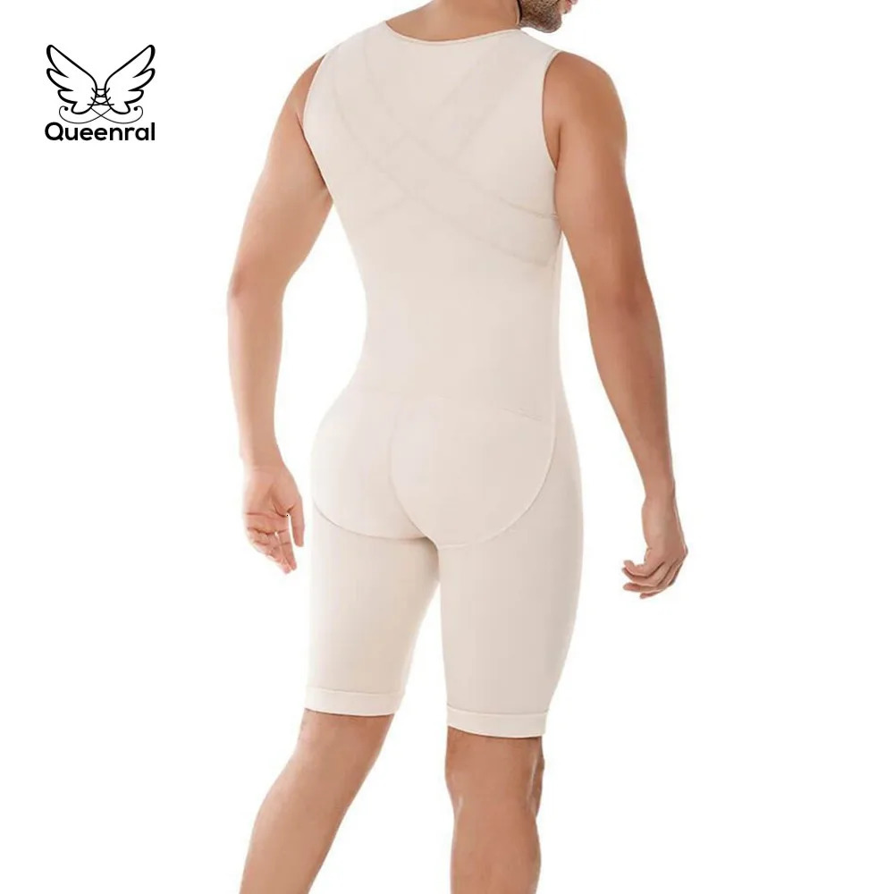 Men's Tracksuits Bodysuit Men Weight Loss Shapewear Full Body Shapers Slimming Plus Size Open Crotch Abdomen Shaper Waist Trainer Underwear S6XL 