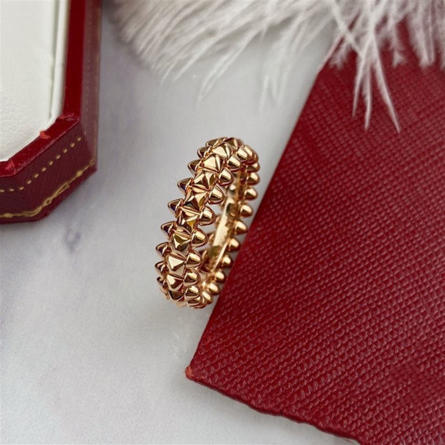Clash Series rings designer for women jewelry sier rise gold titanium steel Engagement ring men wedding party christmas birthday gift size 5-10