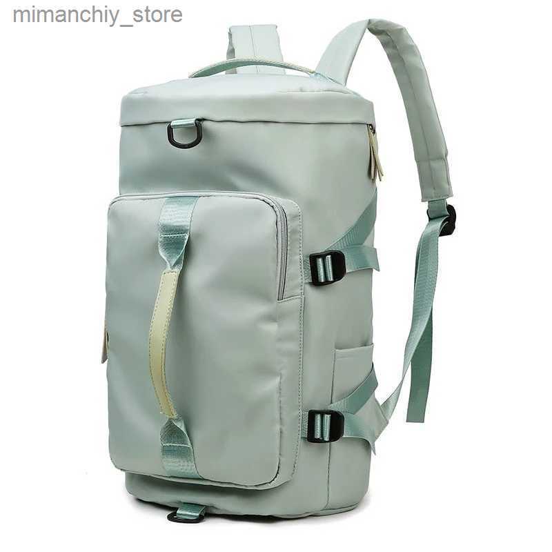 Outdoor Bags Fitness Bag Sports Backpack Man Women Sports Bag Portable Travel Backpack Handbag Dry Wet Separation Gym Bag w/ Shoe Compartment Q231028