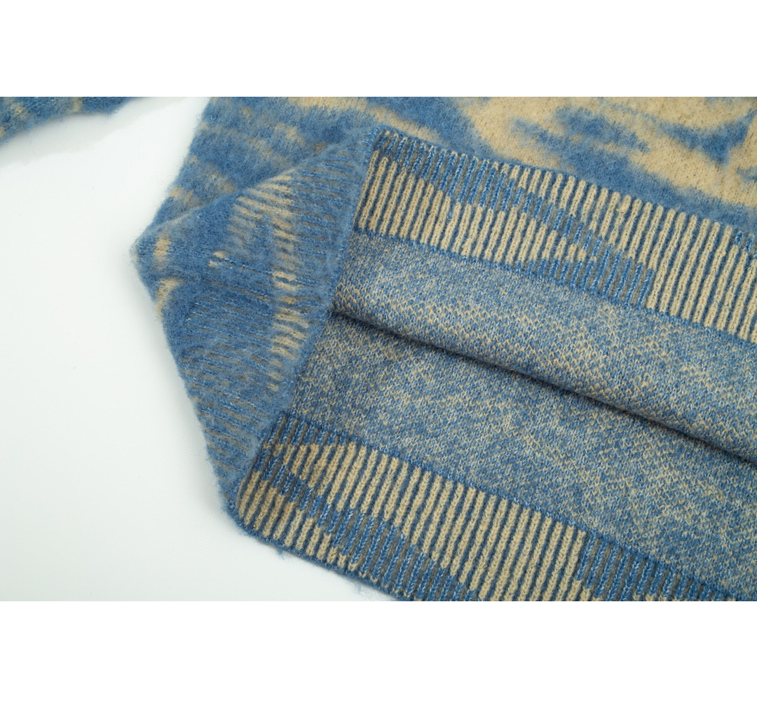 Men's Plus Size Sweaters In Autumn / Winter 2023Acquard Knitting Hine E Custom Jnlarged Detail Crew Neck Cotton R76g