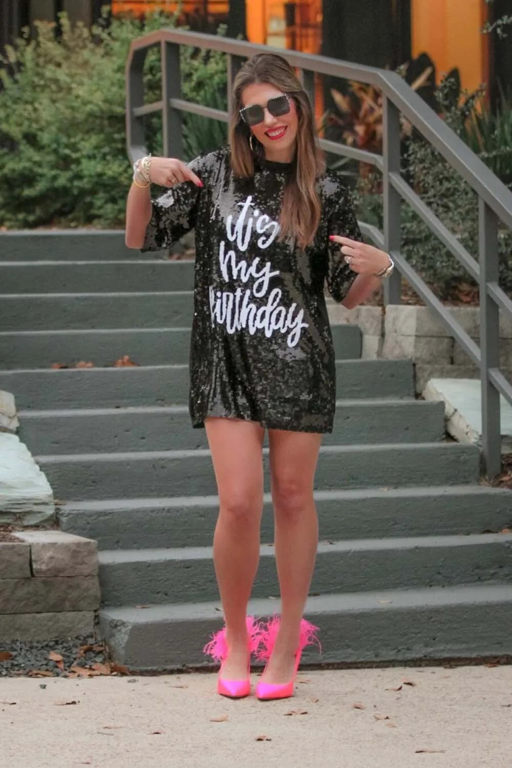 Urban Sexy Dresses Women Its My Birthday Sequin Shirt Dress Ladie Party Wear Queen Of Sparkle Sequin Jersey Dress 231027