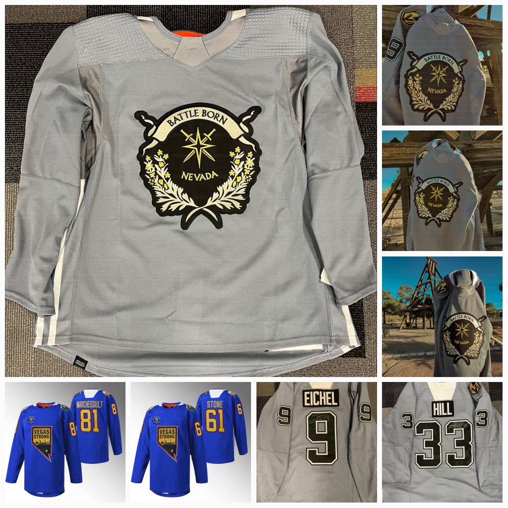 Jack Eichel 2023 24 Nevada Day Golden Knights Jersey Jonathan Marchessault Mark Stone William Karlsson Keegan Kolesar Stephenson Barbashev Vegas