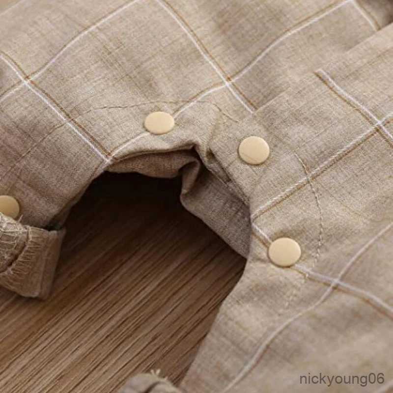 Clothing Sets Newborn Formal Anniversary Dress Boy Vest Infant Plaid Outfit Clothing Set Child Cotton Party Suit 3-24 R231028