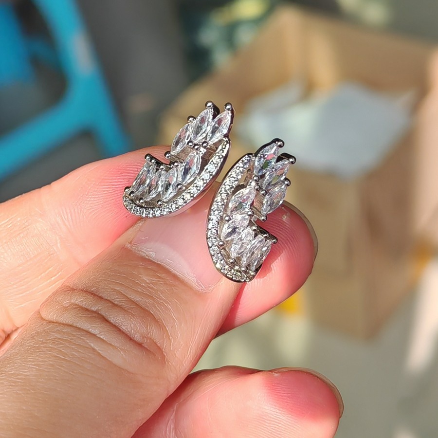 2023 Choucong Brand Wedding Rings Luxury Jewelry 925 Sterling Silver Marquise Cut White Topaz CZ Diamond Gemstones Angle Wings Women Bridal Ring Gift