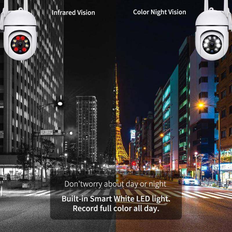 V380 WiFi IP Camera 4X Zoom Indoor Surveillance Camera Color Night Vision Human Detection Security CCTV Camera Baby Monitor