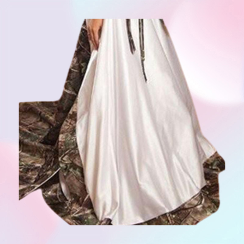 Vintage Aline Country Realtree Camo Wedding Dresses Halter Sleevelss Sweep Train Plus Size Garden Bridal Gown