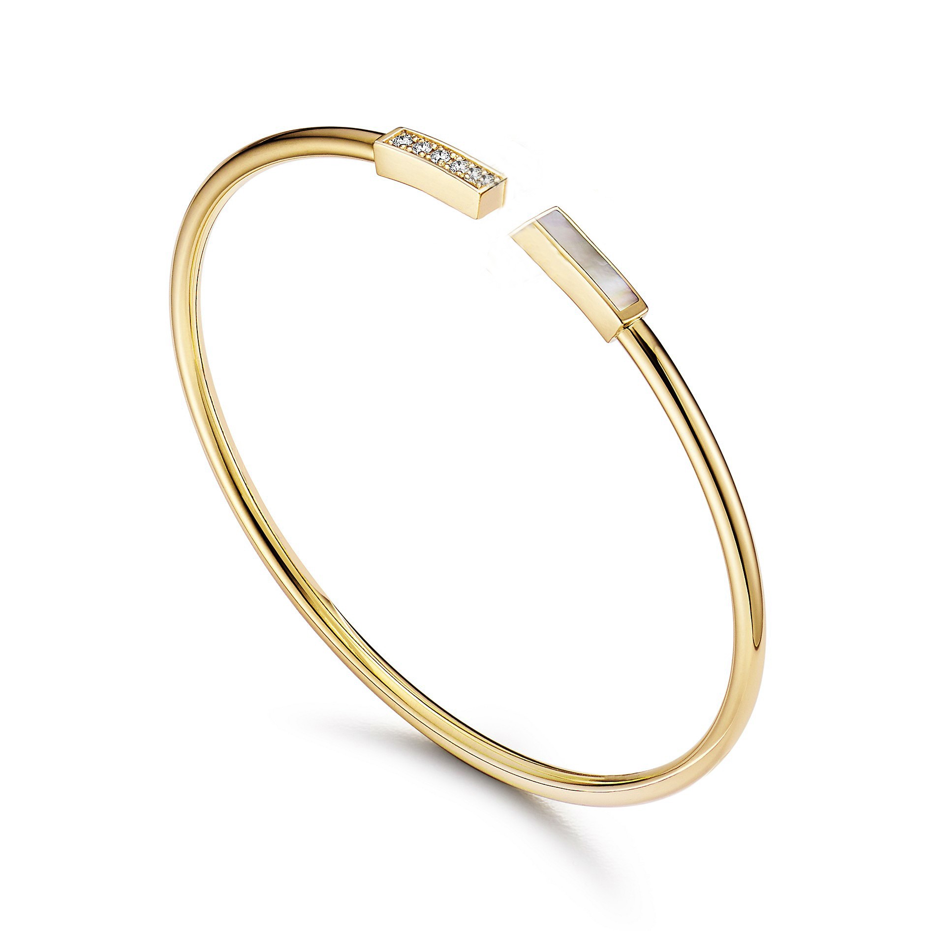 Women's Bracelet Wristband Bangle White Women's Bangle 17cm Open Designer Bracelets Adjustible Silver Rose Gold with Gift Box 71120C