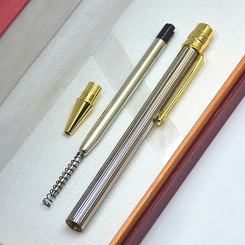 wholesale High quality Santos Metal Ballpoint Pen Slender Pole Design Stationery School Office Supplies Writing Smooth Ball Pen Ball-point Pnes 10 Col