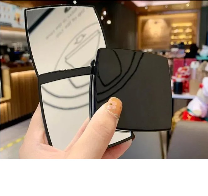 Miroirs Double Facettes Double Mirror DUO Makeup Mirror With dusk bag box Compact Mirrors Makeup Tools Accessories Cosmetic Portable Mirrors fast ship