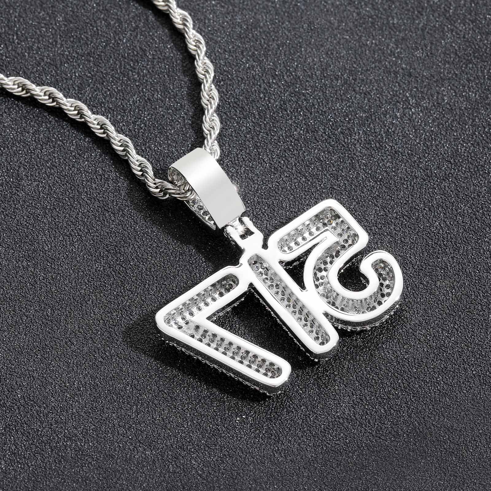 Hip Hop Charm DIY Gold Silver Color 0-9 Bubble Numbers Pendant Women Children Jewelry Gift