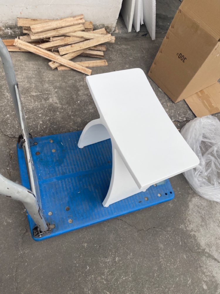 Bathroom Stool Modern Curved Design Furniture Bench Seat Acrylic Solid Surface Stone Chair RJ001