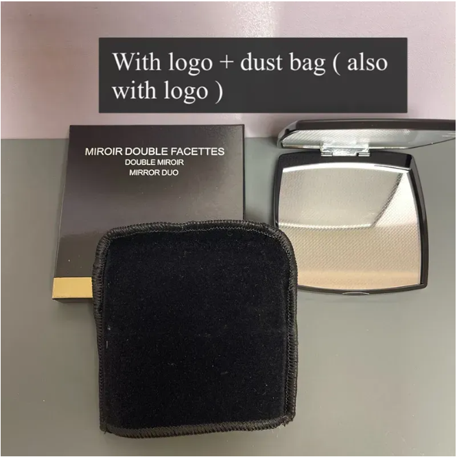 Miroirs Double Facettes Double Mirror DUO Makeup Mirror With dusk bag box Compact Mirrors Makeup Tools Accessories Cosmetic Portable Mirrors fast ship