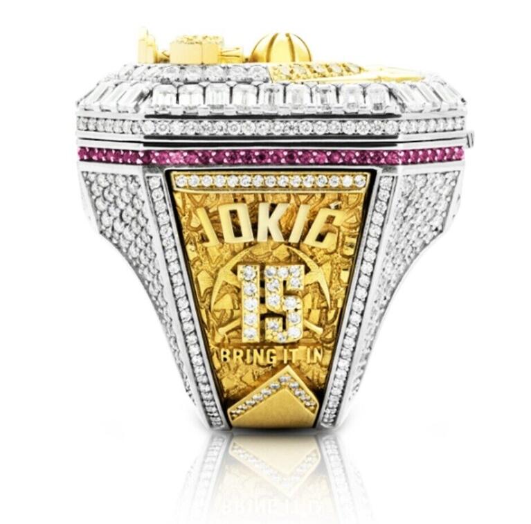 2022 Nuggets Basketball JOKIC Team Champions Championship Ring With Wooden Display box Souvenir Men Fan Gift Drop R250425