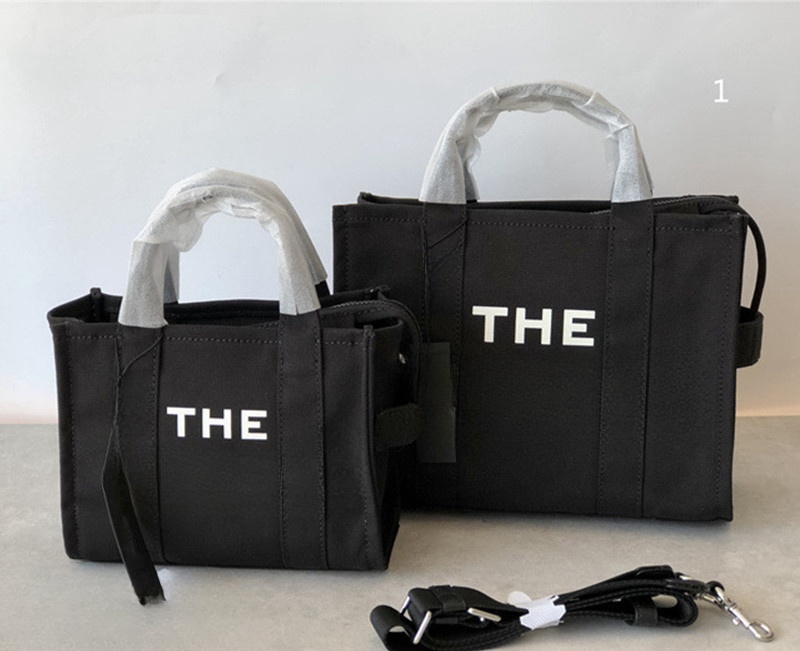 Womens Totes Bags Fashion Pouches Shopper Shoulder Bag Canvas Woody Tote Handbags 24cm 32Cm Two Size L00