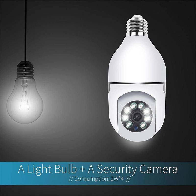 5G E27 LED Bulb Full HD 1080P Wireless Home Security WiFi CCTV IP Camera Two Way Audio Panoramic Night Vision