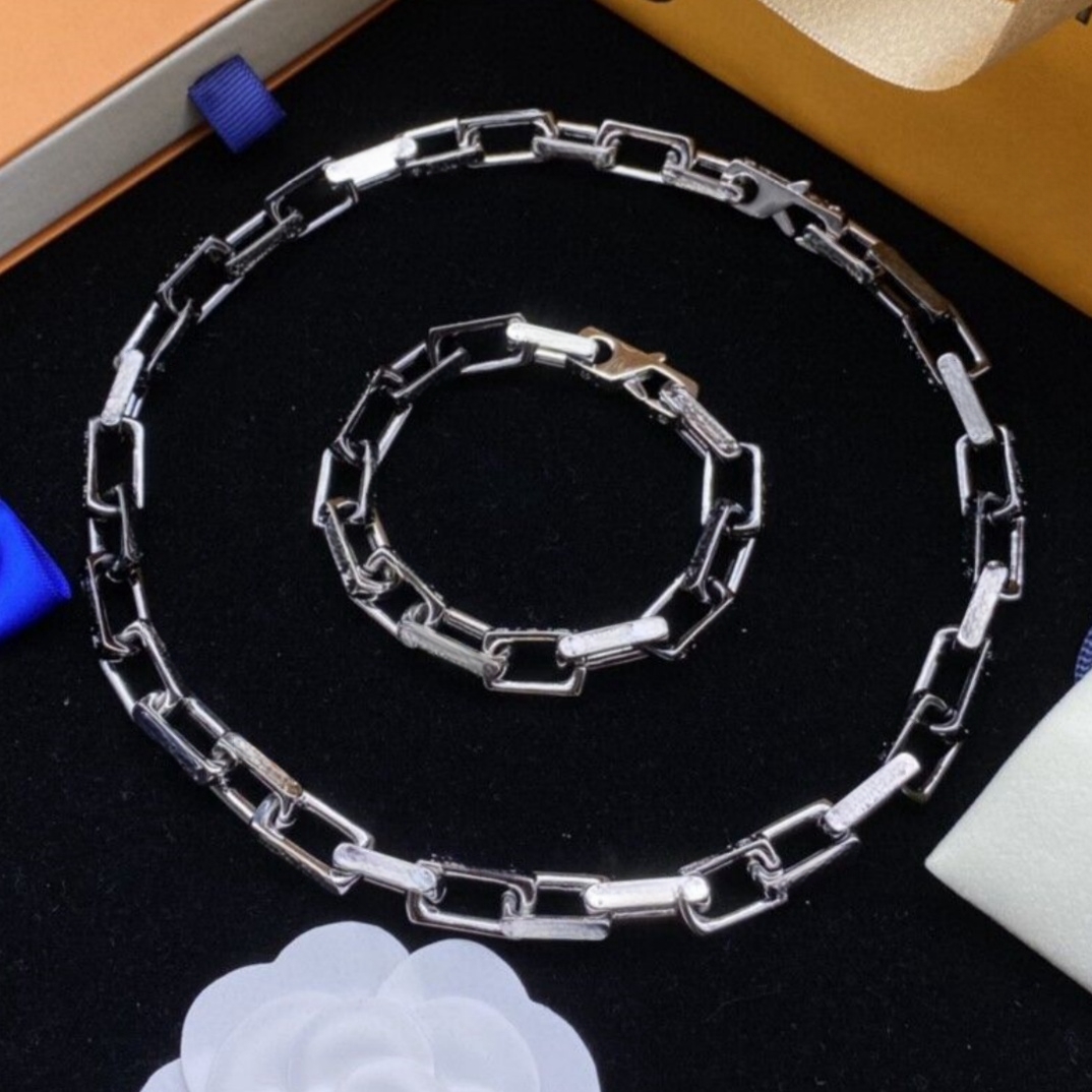 Fashion Women's Bracelets Necklaces Gold Flower with Diamond Chain Bracelet for Women with box Gifts