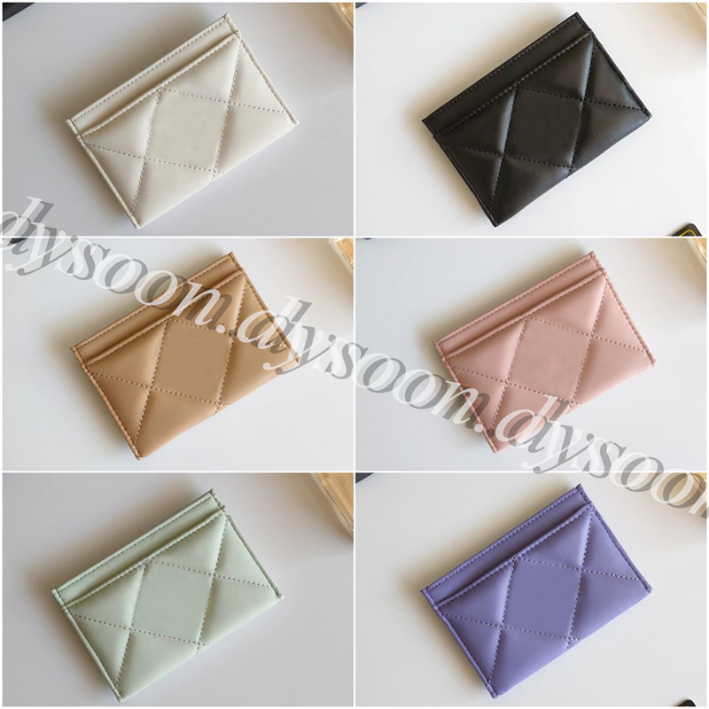 Women Cute Cards Holder Wallet Makaron Color 6Colors Card Bag With Box