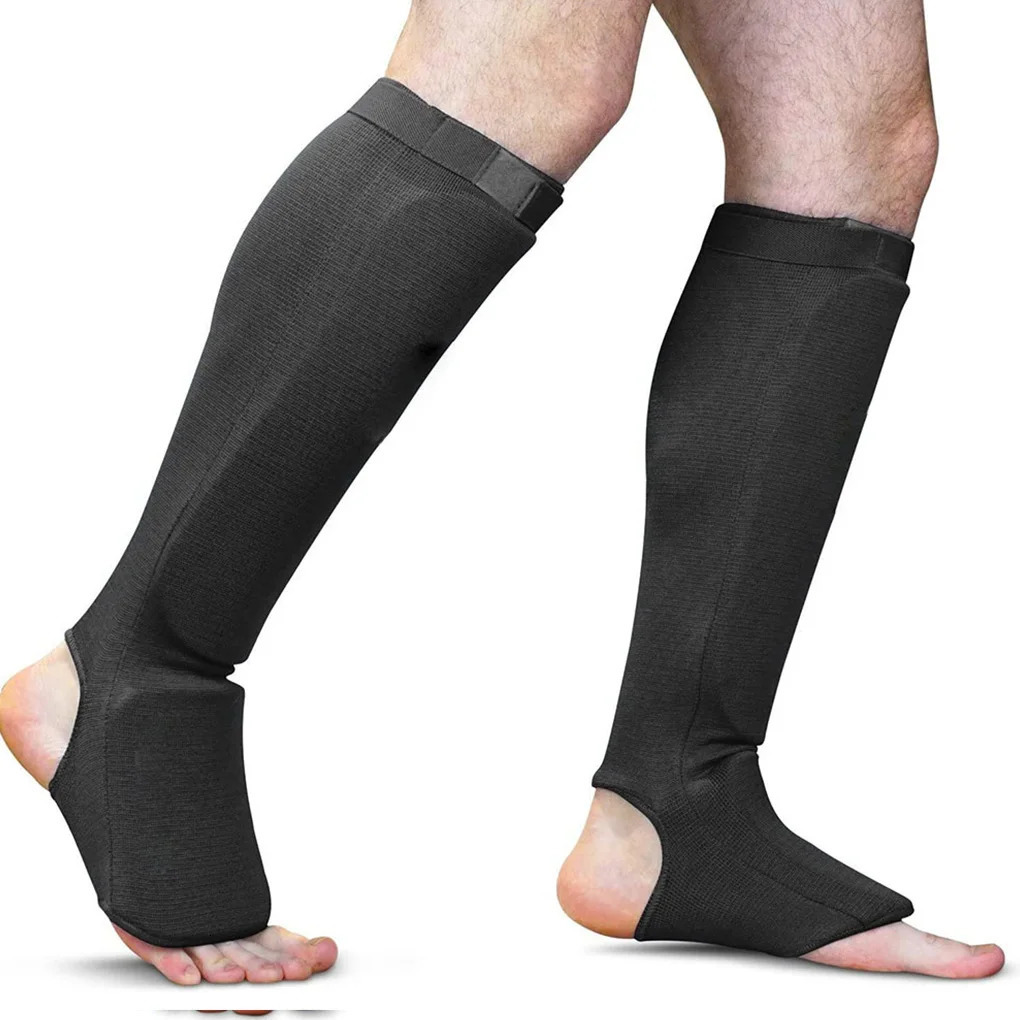Protective Gear Taekwondo Leg Protector Breathable Foot Socks Child Lightweight Boxing Karate Equipment Black M 231030