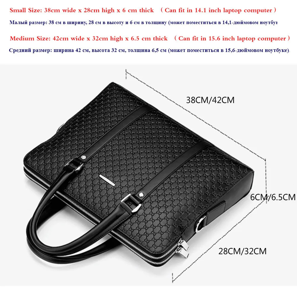 Briefcases Double Layers Men's Leather Business Briefcase Casual Man Shoulder Bag Messenger Bag Male Laptops Handbags Men Travel Bags 231030