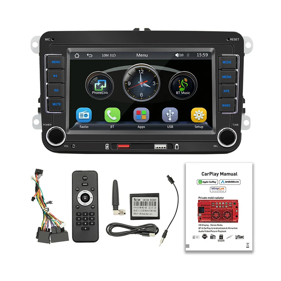 7 inch 2 Din Car Ra GPS MP5 Player Android Auto Carplay For 7 C251017
