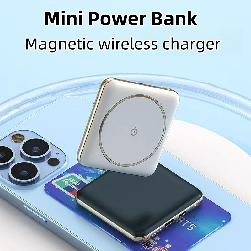 10000mAh Mini Power Bank Magnetic Wireless Charger for iPhone 14 13 12 Series Xiaomi External Battery Fast Charging Powerbank