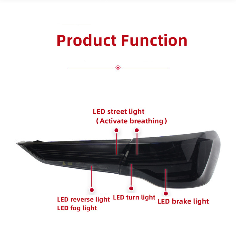 Full LED Taillight for BMW 4 Series M4 CSL 20 20-2023 Dynamic Smoke LED Tail Lamp LED DRL Signal Brake Reverse Lights