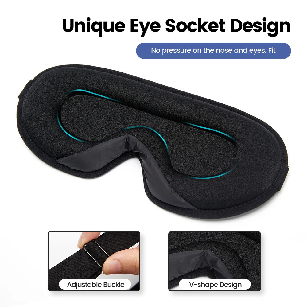 Sleep Masks Soft Eye Mask for Sleeping Eyeshade Block Out Light Sleep Aid Eyepatch Breathable Eyecover Blindfold Nap Travel Relax Slaapmask 231030