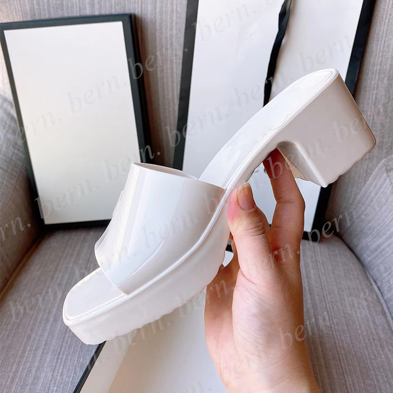 Women's Slides Sandals 5.5cm Heels Slippers for Women Summer EU35-41