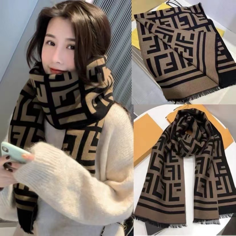 Top Designer Women's cashmere scarves Men's and women's Winter scarves Women's Luxury shawls Large letter pattern wool long wrap printed cashmere shawls