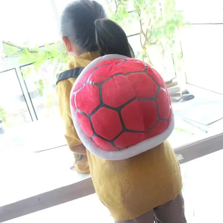 Baby Walking Wings 30cm 4 Style Anime Super Koopa Turtle SchoolBag Shell Green Plush Toys Backpack Kawaii Birthday Gift For Children 231027
