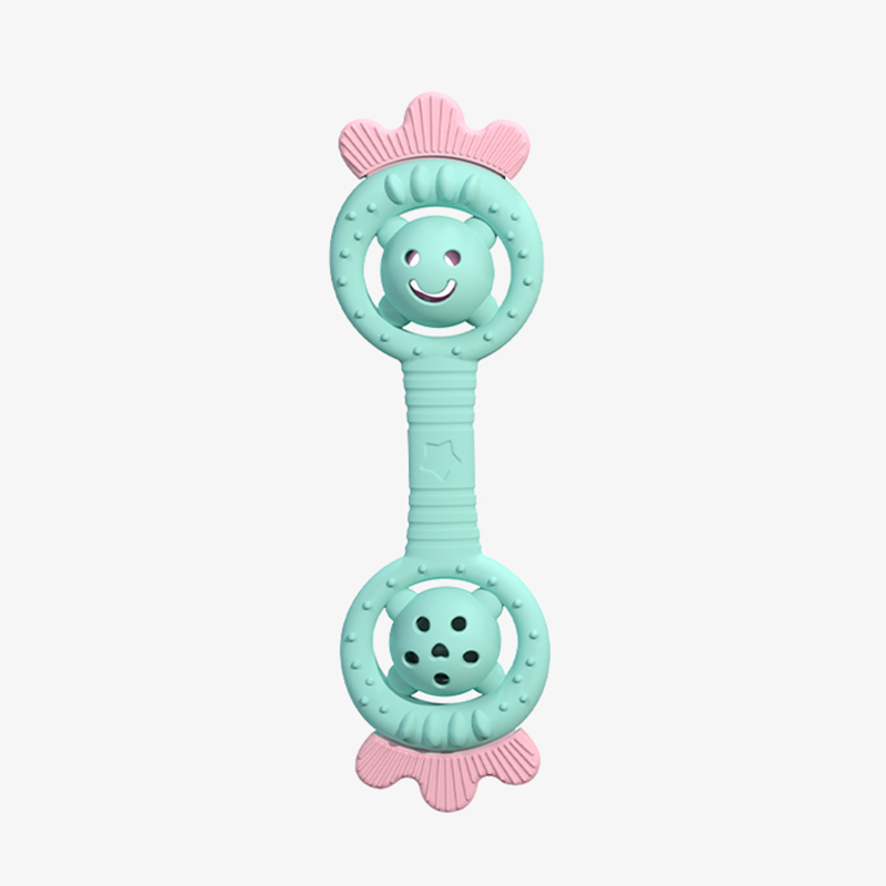Silicone Baby Teether Chewable Teething Toy Strawberry Rattle Oral Motor Toy BPA Free Food Grade Newborn Boy Girl Sensory Products