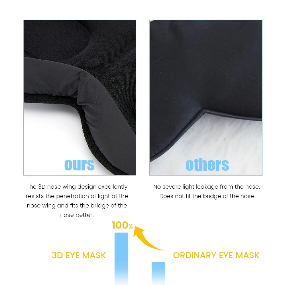 Sleep Masks Soft Eye Mask for Sleeping Eyeshade Block Out Light Sleep Aid Eyepatch Breathable Eyecover Blindfold Nap Travel Relax Slaapmask 231030