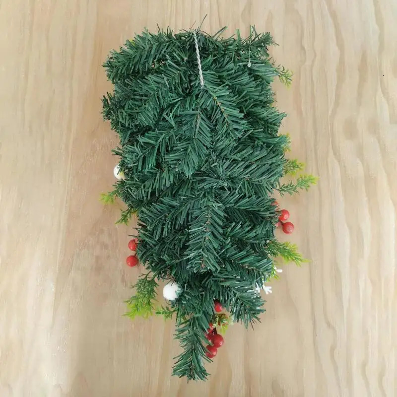 Christmas Decorations Wreaths Candy Upside Down Hanging Ornaments Decorative Swag with for front door Outdoor Home Garden Decor 231030