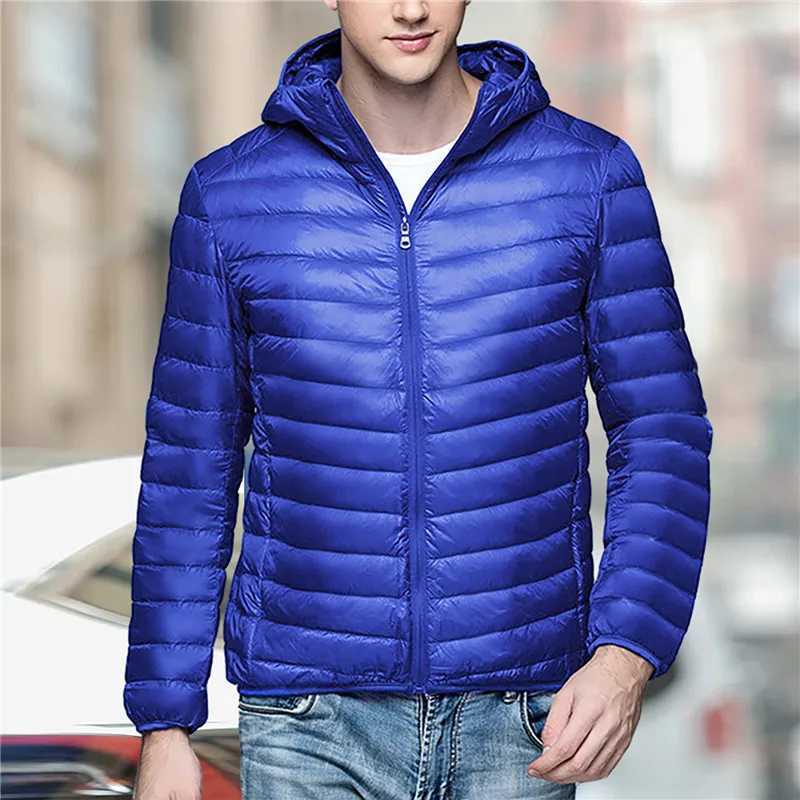 Men's down fall and winter fashion short down jacket 2023 new ultra light down coat portable packable down jacket l231028