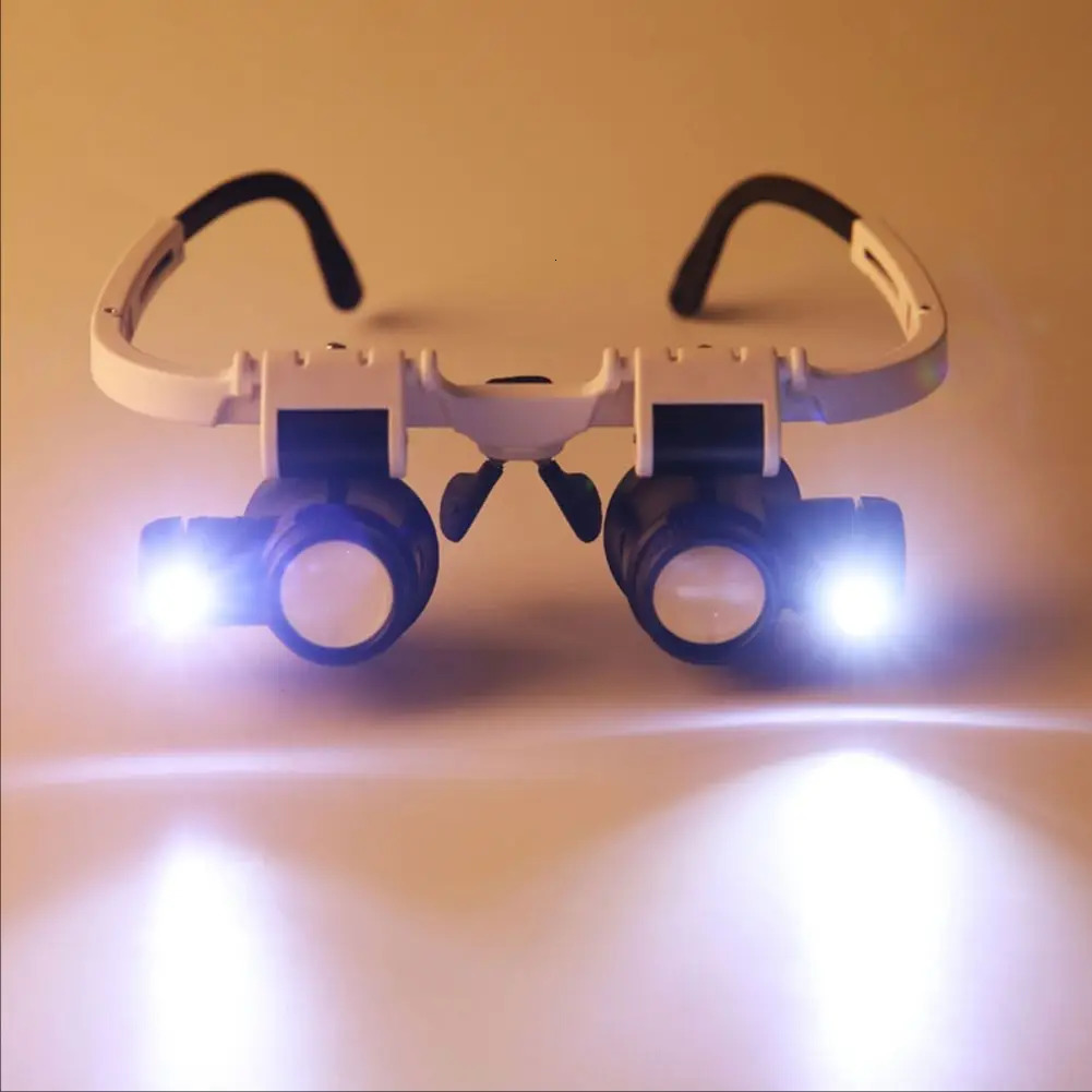 Magnifying Glasses Jeweler Watchmaker With Led Light Magnifying Glass 8X 15X 23X Headband Magnifier Glasses Reading Led Magnifying Glass Glasses 23103